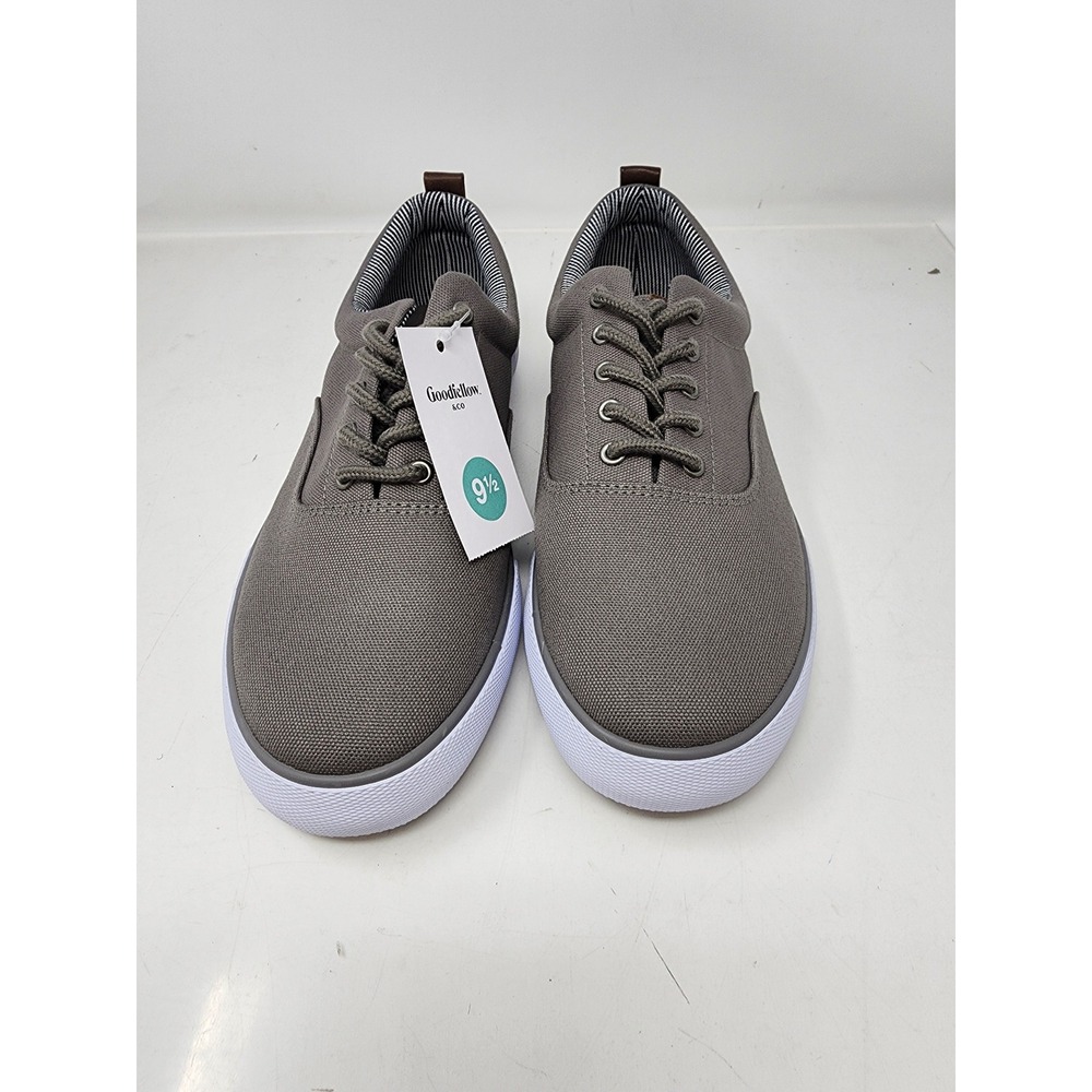Goodfellow & Co Brady Mens Canvas Sneakers Gray Lace Up Low Top Shoes Size 9.5